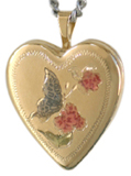 gold butterfly locket