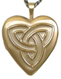 gold trinity heart locket