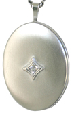 sterling 20 oval locket with stone