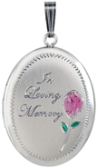 L8039 20 oval loving memory locket