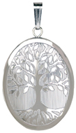 sterling 20mm oval tree of life locket