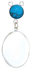 L8080 plain locket with turquoise drop locket