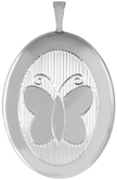 L8103A sterling 20 oval butterfly