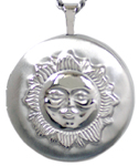 L1016 sun front and moon back locket