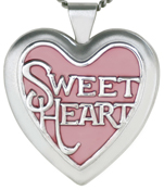 sweetheart heart locket with color