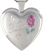 L6009 Mom with Rose heart locket