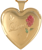 L6010 Love with Rose 25 heart locket