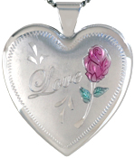 sterling Love 25mm heart locket