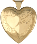 L6017 2 heart 25mm heart locket