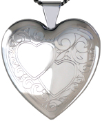 sterling double heart locket