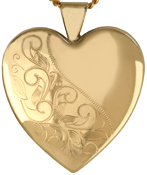 sterling 25 heart locket with leaves
