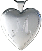 L6049  25 heart lockets with initials