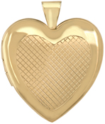 L6058 grid heart 25mm heart locket