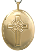 L9001 25 oval celtic cross locket
