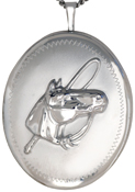 L9018 sterling horse locket