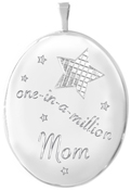 L9041 one in a million mom oval locket