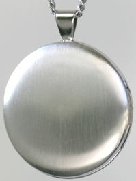 Satin Silver 30mm Round Locket