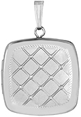 sterling quilted cushion locket
