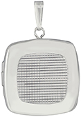 sterling grid design pillow locket