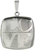 square pillow locket with love