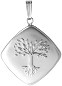 embossed tree of life diamond locket
