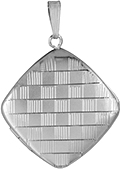 checker design diamond shape pillow locket