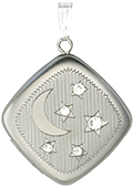 celestial diamond shape cushion locket