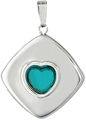 crystal heart stone locket