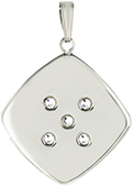 flat top cushion lockets with 5 stones