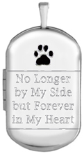 L1230 pet cremation dog tag locket