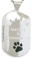 L1214 master and commander dog tag locket