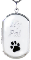 L1233E pet cremation dog tag locket