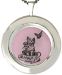 L1073 Cat and Butterfly Locket