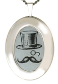 L8019 Hat Mustache locket