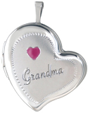L9514 Grandma curved heart locket