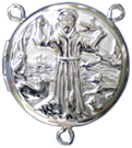 C1115 saint francis locket rosary center