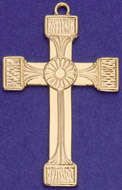 C354 gold large ornate cross