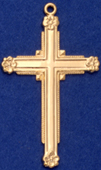 C333 gold cross with flowers