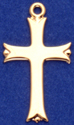 C335 Petite Gold Ornate Cross