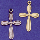 C45 Silver and Gold Small Ornate Cross