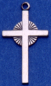C60 Petite Silver Ornate Cross