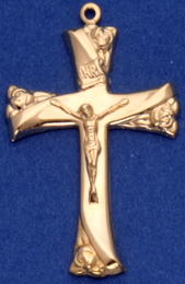 C289 Hollow Cross with flat back