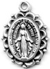C789 miraculous medal with flowers