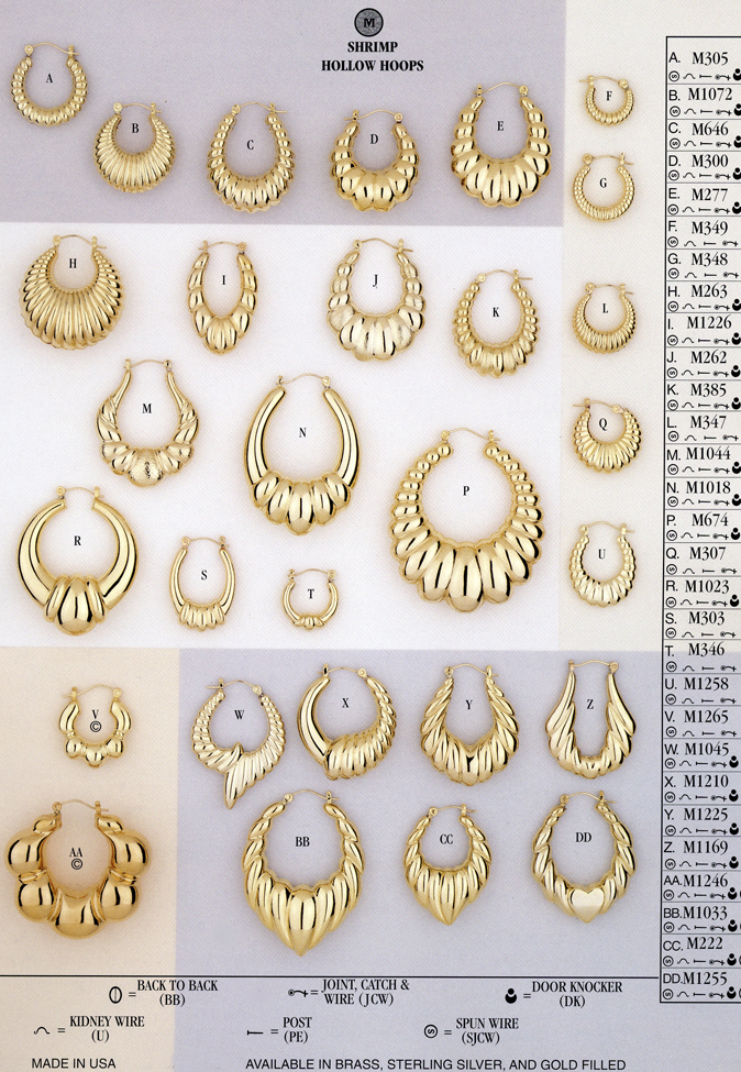 Shrimp Hollow Hoop Earrings