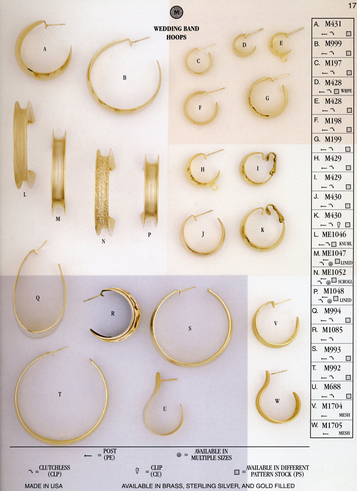 Wedding Band Hoop Earrings