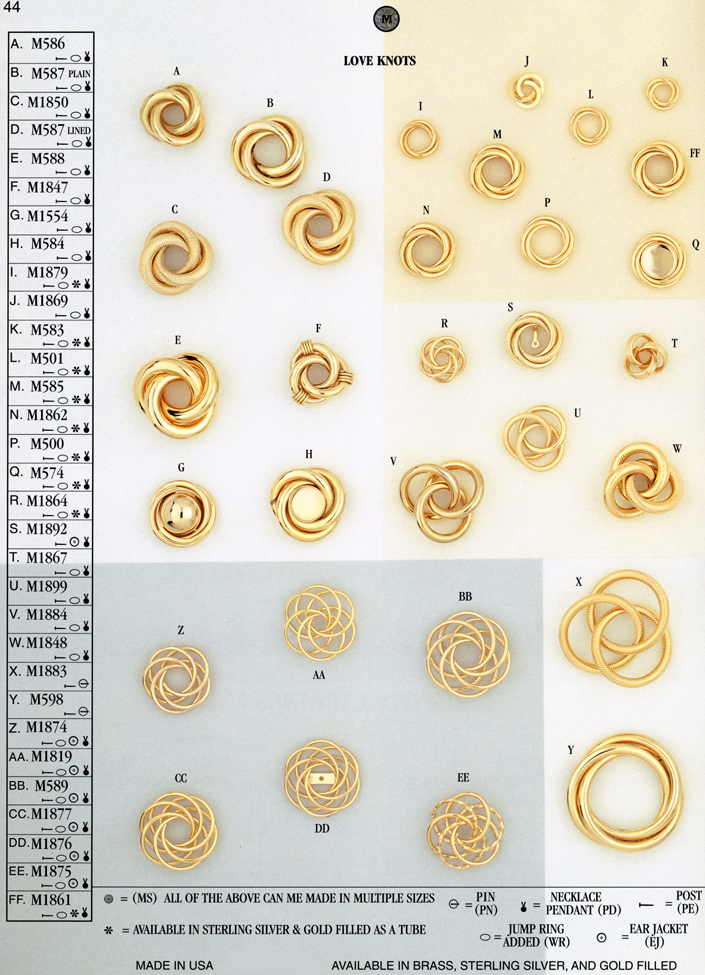 Pg44 Wire Love Knot Earrings
