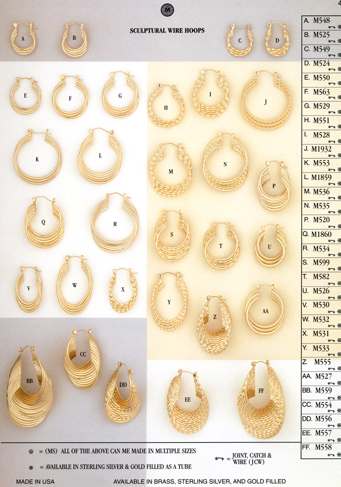 Pg 45Sculptural Wire Hoop Earrings