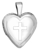 L2503 10mm cross heart locket