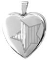 L3015 sterling locket with star