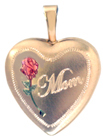 L4003 16mm heart locket mom